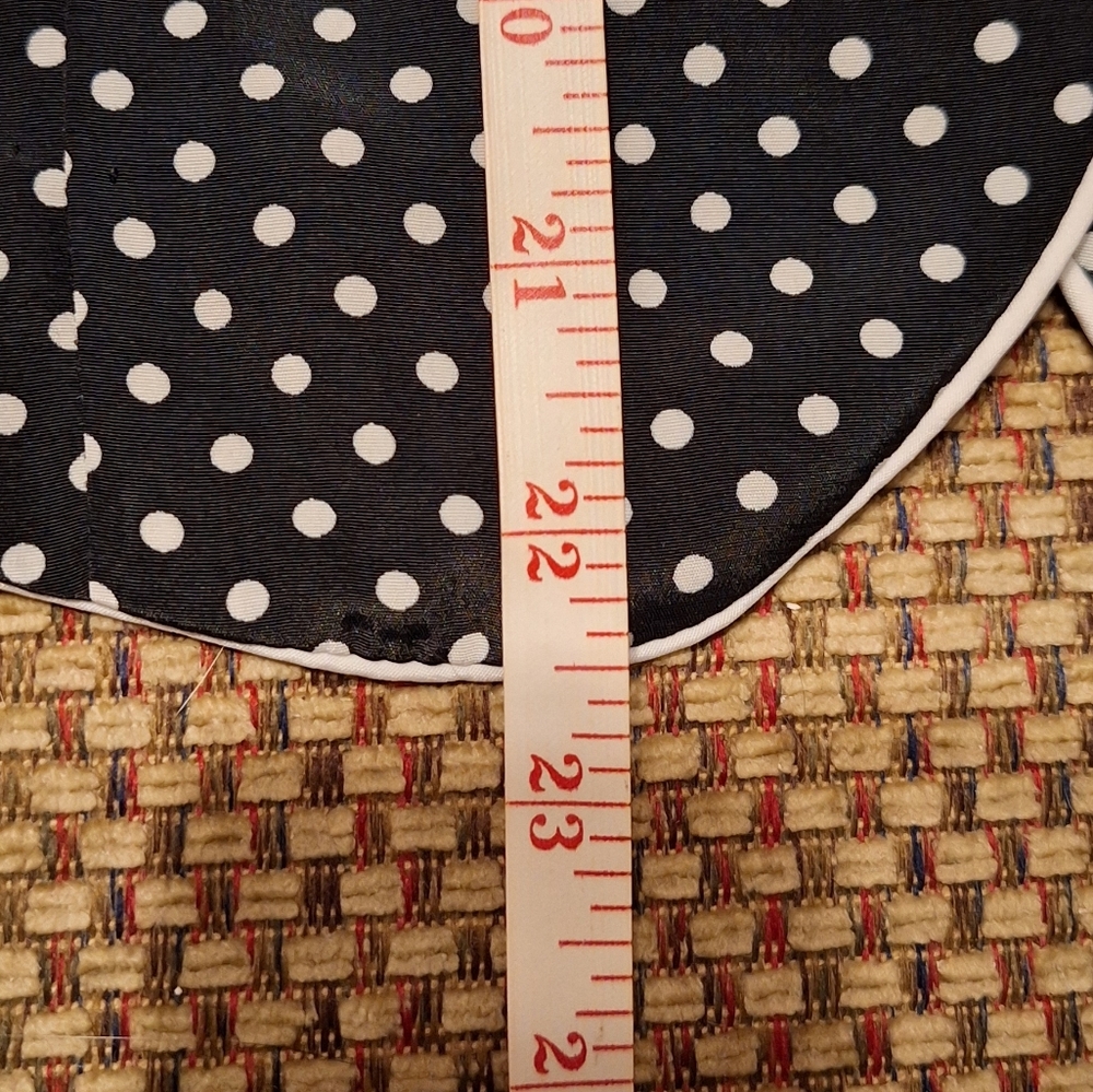 Notations Cute Petite Polka Dot Button Blouse W/ Tie Back - Picture 7 of 8